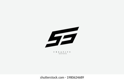 Letras alfabéticas Iniciales Monograma SG S G G