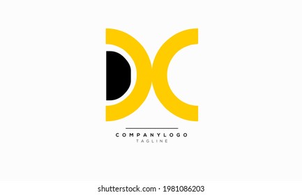 Letras alfabéticas Iniciales Monograma DC, DC INITIAL, letra DC