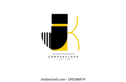 Alphabet letters Initials Monogram logo JK, JK INITIAL, JK letter