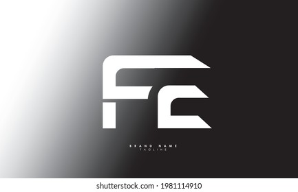 Alphabet letters Initials Monogram logo FE, EF, F and E