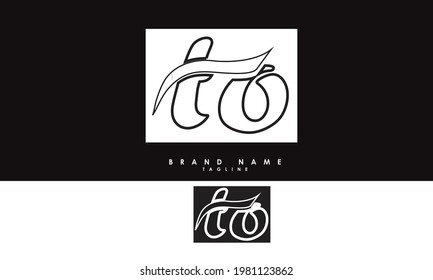 Alphabet letters Initials Monogram logo TO, OT, T and O