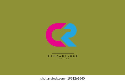 Alphabet letters Initials Monogram logo CR, CR INITIAL, CR letter