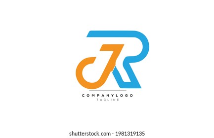 Alphabet letters Initials Monogram logo JR, JR INITIAL, JR letter