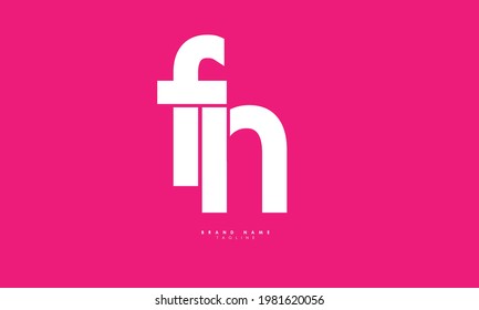 Alphabet letters Initials Monogram logo FN, NF, F and N