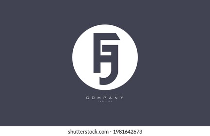 Letras alfabéticas Iniciales Logotipo Monograma FJ, JF, F y J