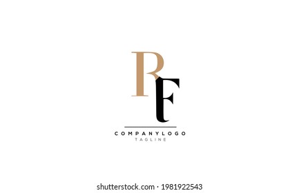 Alphabet letters Initials Monogram logo RF, RF INITIAL, RF letter