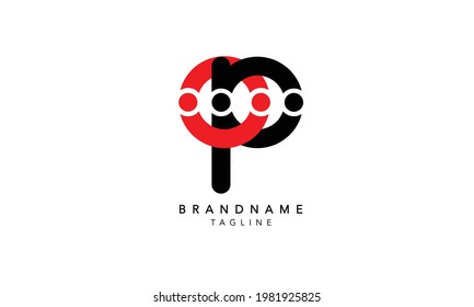 Alphabet letters Initials Monogram logo OP,OP INITIAL