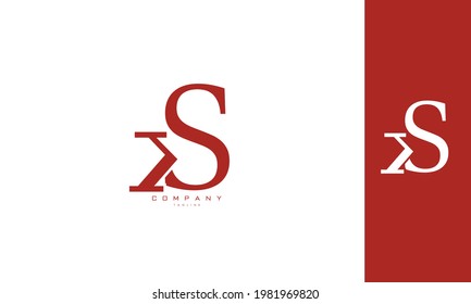 Alphabet letters Initial Monogram Logo KS, SK, K und S