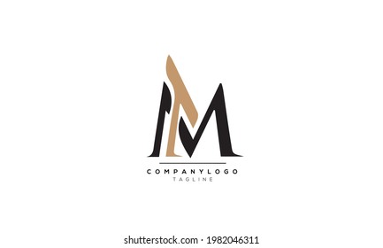 Alphabet letters Initials Monogram logo TM, TM INITIAL, TM letter