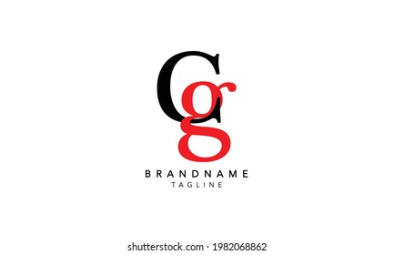 Alphabet letters Initial Monogram Logo CG, CG INITIAL