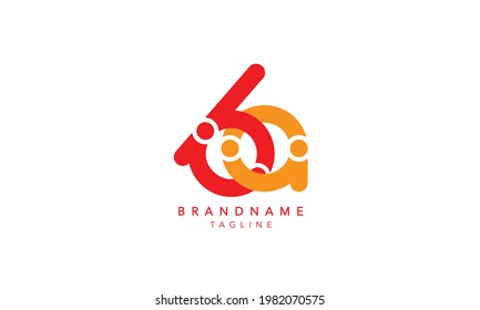 Alphabet letters Initials Monogram logo BA,BA INITIAL