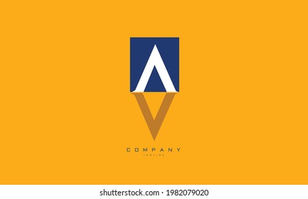 Alphabet letters Initials Monogram logo AV, VA, A and V 