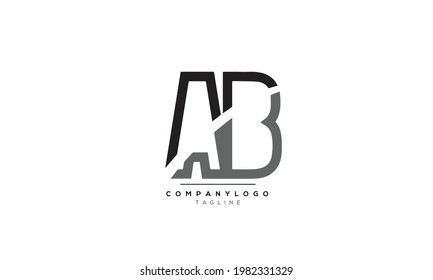 Letras alfabéticas Iniciales Logotipo Monograma AB, AB INITIAL, letra AB