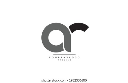 Alphabet letters Initials Monogram logo AR, AR INITIAL, AR letter