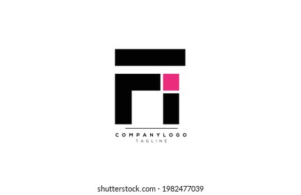 Alphabet letters Initials Monogram logo FI, FI INITIAL, FI letter