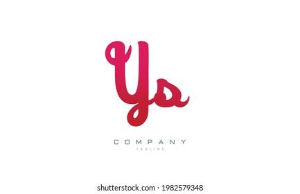 Alphabet letters Initial Monogram Logo YS, SY, Y und S