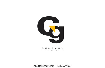 Alphabet letters Initials Monogram logo CG, GC, C and G