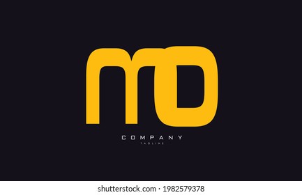 Alphabet letters Initials Monogram logo MO, OM, M and O