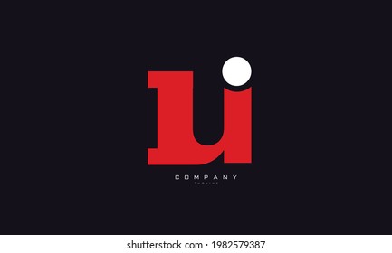 Alphabet letters Initials Monogram logo UI, IU, U and I