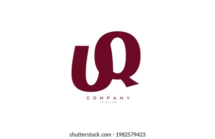 Alphabet letters Initials Monogram logo UQ, QU, U and Q