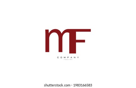 Alphabet letters Initials Monogram logo MF, FM, M and F