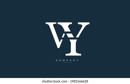 Alphabet letters Initials Monogram logo VY, YV, V and Y