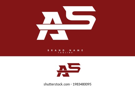 Alphabet letters Initial Monogram Logo AS, SA, A und S