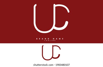 Alphabet letters Initials Monogram logo UC, CU, U and C