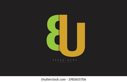 Alphabet letters Initials Monogram logo UB,BU, U and B