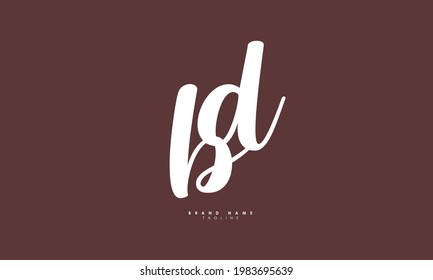 Alphabet letters Initials Monogram logo BD, DB, B and D