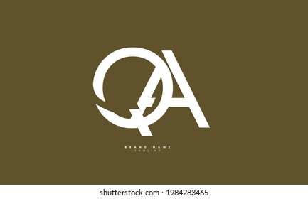 Alphabet letters Initials Monogram logo QA, AQ, Q and A