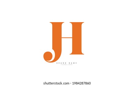 Alphabet letters Initial Monogram Logo JH, HJ, J und H
