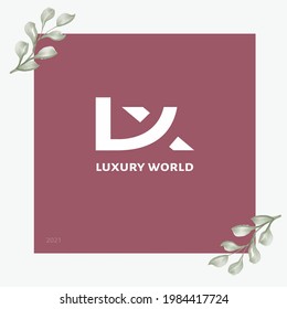 Letras alfabéticas Iniciales logotipo Monograma mundo lujoso LX, XL, L y X 