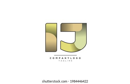 Letras alfabéticas Logo de Iniciales Monograma IJ, IJ INITIAL, carta de IJ