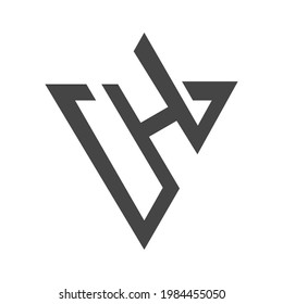 Alphabet letters Initials Monogram logo HV VH