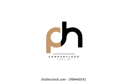 Alphabet letters Initial Monogram Logo PH, PH INITIAL, PH-Brief