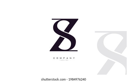 Alphabet letters Initial Monogram Logo ZS, SZ, Z und S