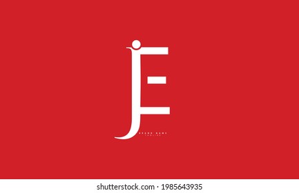 Alphabet letters Initials Monogram logo JE, EJ, J and E