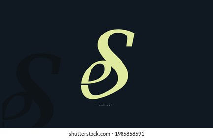 Alphabet letters Initials Monogram logo ES, SE, E and S