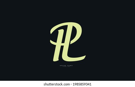 Alphabet letters Initials Monogram logo PL, LP, P and L