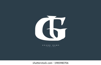 Alphabet letters Initials Monogram logo GJ, JG, G and J