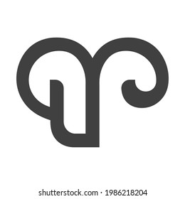 Alphabet letters Initials Monogram logo RQ, QR, Q and R