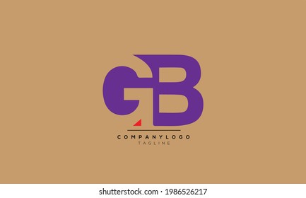 Letras alfabéticas Iniciales logotipo de monograma GB, GB INICIAL, GB letra