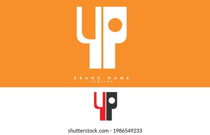 Alphabet letters Initials Monogram logo YP, PY, Y and P
