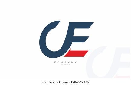 Alphabet letters Initial Monogram Logo UE, EU, U und E