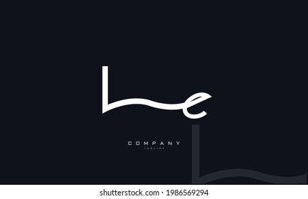 Alphabet letters Initials Monogram logo LE, EL, L and E