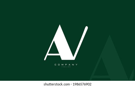 Alphabet letters Initial Monogram Logo AV, VA, A und V