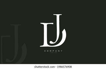 Alphabet letters Initials Monogram logo DJ, JD, D and J