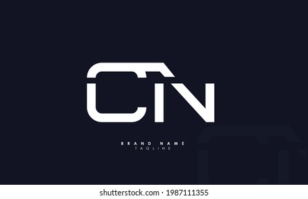 Alphabet letters Initials Monogram logo CN, NC, C and N