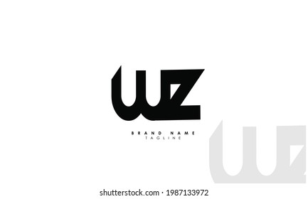 Alphabet letters Initials Monogram logo WZ, ZW, W and Z